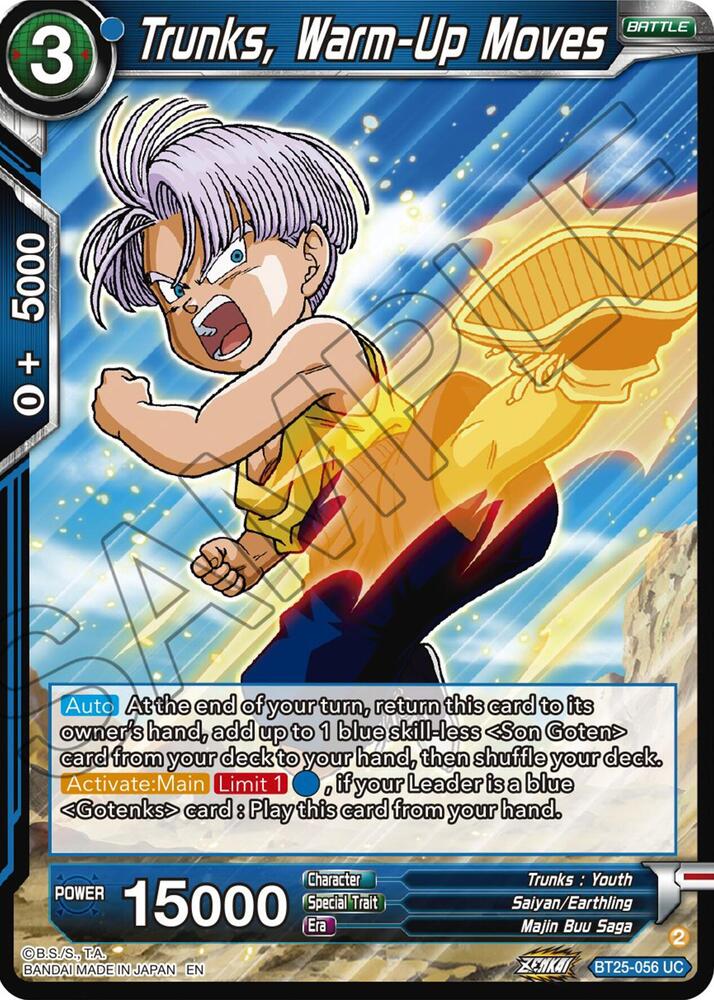Trunks, Warm-Up Moves - Legend of the Dragon Balls - Dragon Ball Super:  Masters - TCGplayer.com