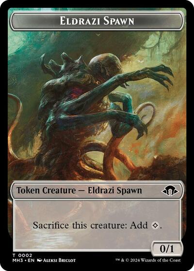 Eldrazi Spawn Zombie Double Sided Token