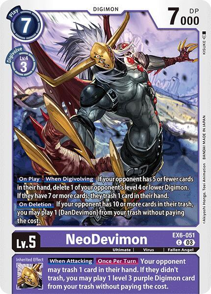 NeoDevimon - Infernal Ascension - Digimon Card Game - TCGplayer.com