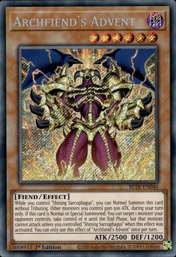 Archfiend's Advent Battles of Legend Terminal Revenge YuGiOh