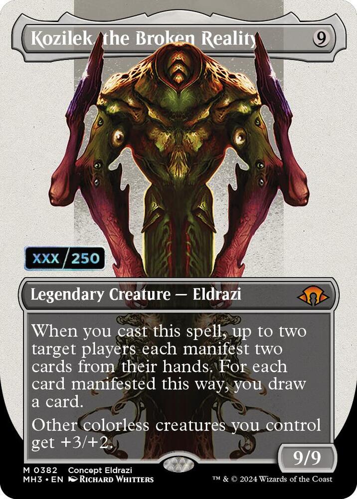 Kozilek, the Broken Reality (Borderless) (Serial Numbered