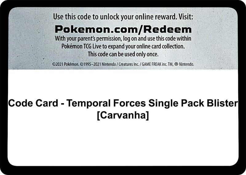 Code Card - Temporal Forces Single Pack Blister [Carvanha] — SV05: Temporal Forces English