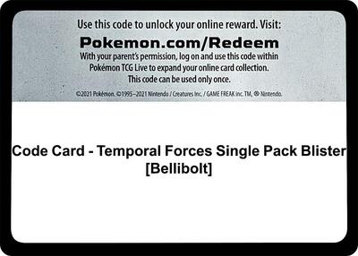 Code Card - Temporal Forces Single Pack Blister [Bellibolt]