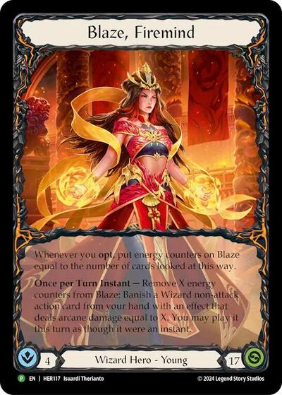 Blaze, Firemind - HER117 Flesh and Blood: Promo Cards card price