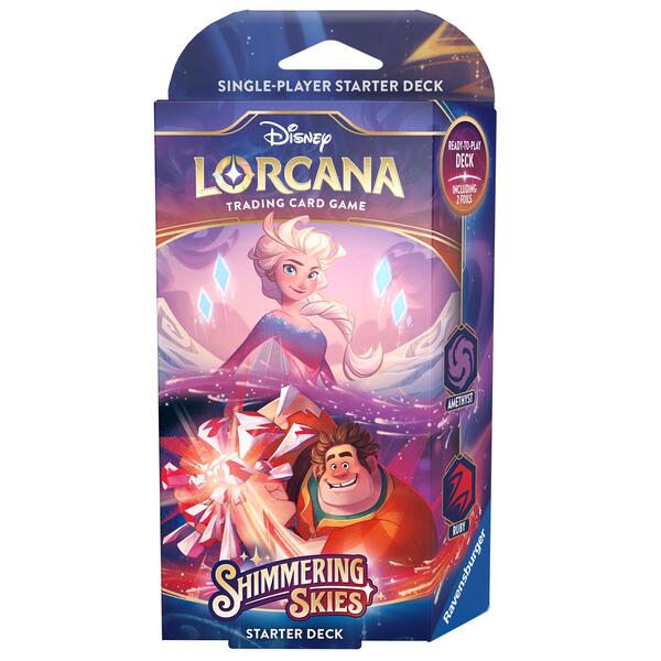 Disney Lorcana: Shimmering Skies Starter Deck (Amethyst & Ruby) -  Shimmering Skies - Disney Lorcana - TCGplayer.com