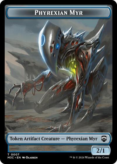Phyrexian Myr (Ripple Foil)  // Servo Double-Sided Token