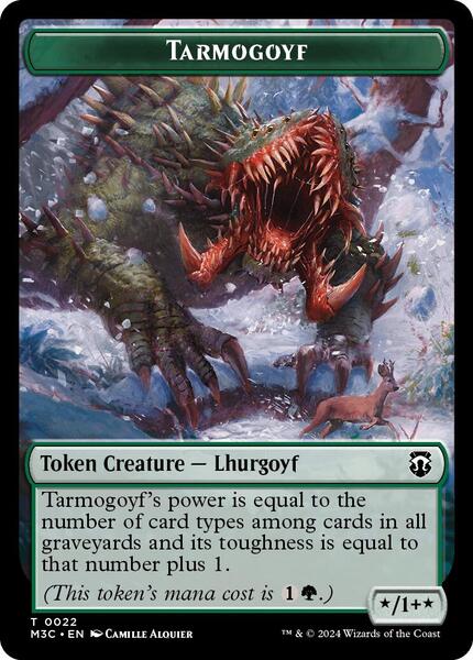 Tarmogoyf (Ripple Foil) // Goblin Double-Sided Token