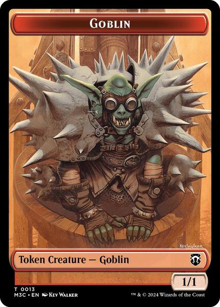 Goblin (Ripple Foil) // Tarmogoyf Double-Sided Token - Commander