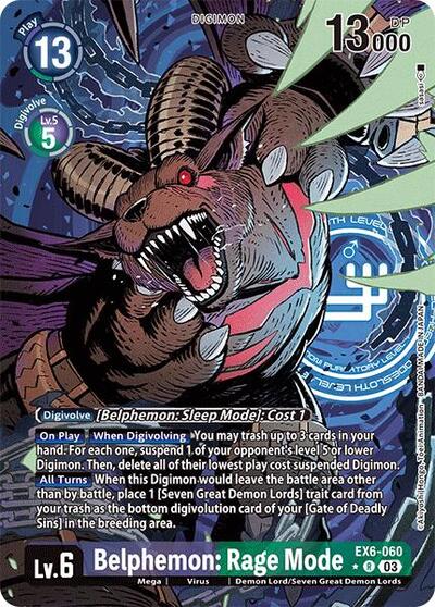 Belphemon: Rage Mode (Alternate Art) card
