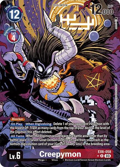 Creepymon (Alternate Art) Infernal Ascension Rare Digimon card — value and price