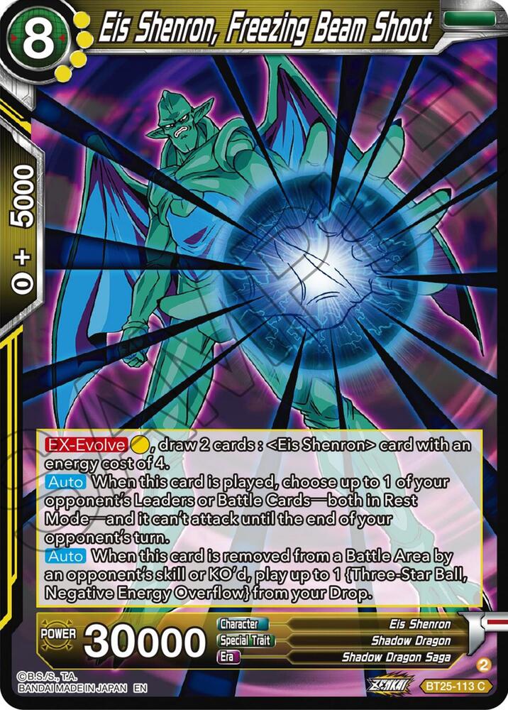 Eis Shenron, Freezing Beam Shoot #BT25-113 — Legend of the Dragon Balls
