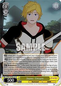 Jaune: Unsure - Rwby Premium Booster