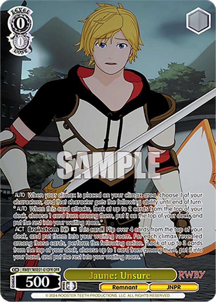 Jaune: Unsure (OFR)
