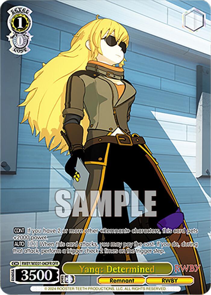 Yang: Determined (OFR) - RWBY Premium Booster - Weiss Schwarz
