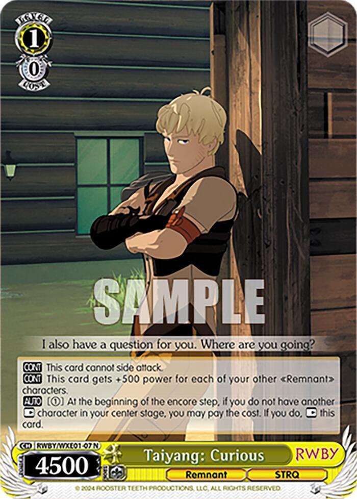 Taiyang: Curious - RWBY Premium Booster - Weiss Schwarz
