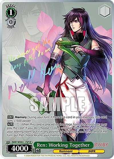 Ren: Working Together (SP) card
