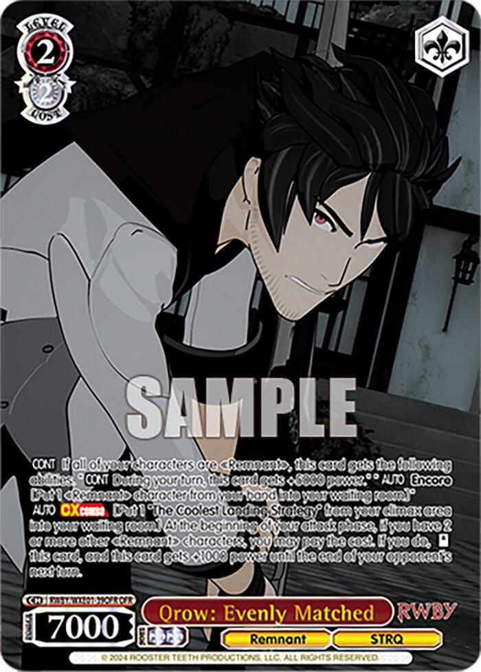 Qrow: Evenly Matched (OFR) - RWBY Premium Booster - Weiss Schwarz