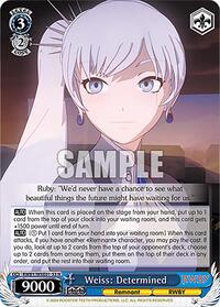 Weiss: Determined - Rwby Premium Booster