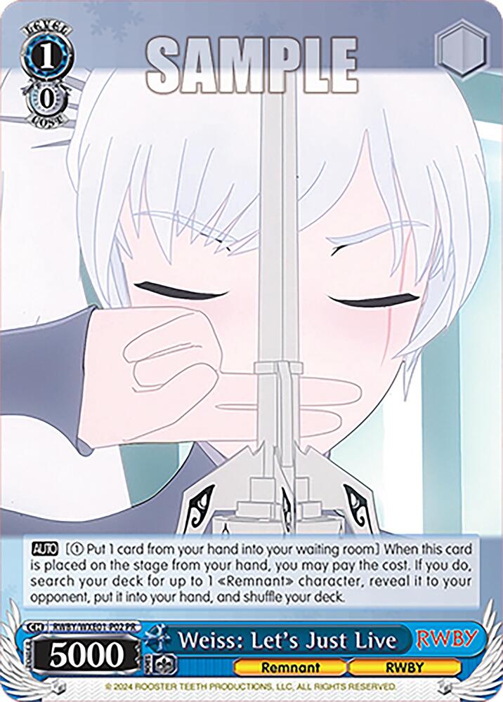 Weiss: Let's Just Live