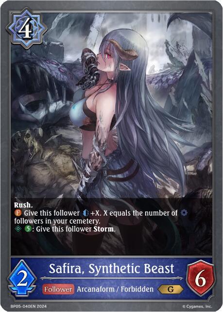 Safira, Synthetic Beast - BP05: Omens Eternal - Shadowverse