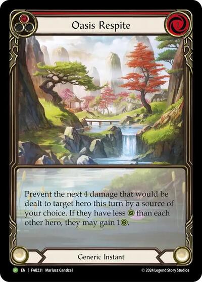 Oasis Respite (Red) - FAB231 Flesh and Blood: Promo Cards card price
