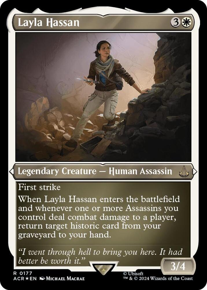 Layla Hassan (Foil Etched) - Universes Beyond: Assassin's Creed