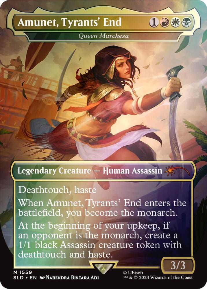 MTG デュエルマスターズ Amunet, Tyrants' End - Queen Marchesa (Rainbow Foil) - Secret Lair