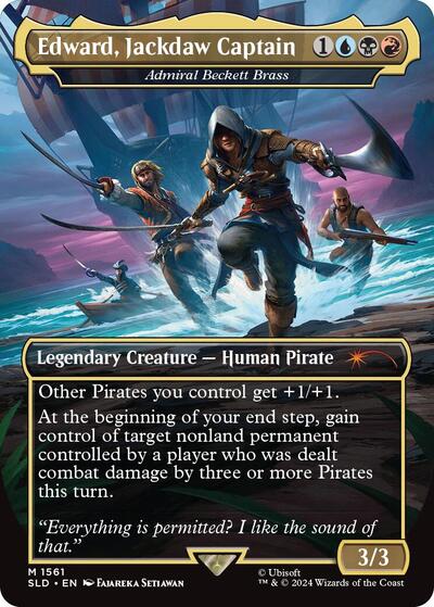 Edward Jackdaw Captain Admiral Beckett Brass