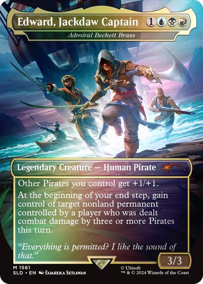 Edward Jackdaw Captain Admiral Beckett Brass Rainbow Foil