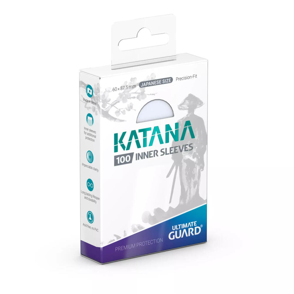 Katana Japanese Size Precision-Fit Inner Sleeves - Clear (100-Pack