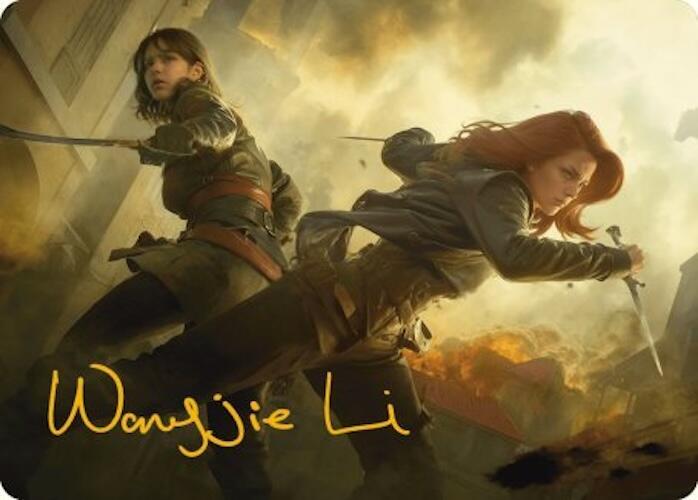 Mary Read and Anne Bonny Art Card (Gold-Stamped Signature)