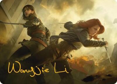 Mary Read and Anne Bonny Art Card (Gold-Stamped Signature)