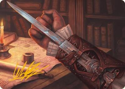 Hidden Blade Art Card (Gold-Stamped Signature)