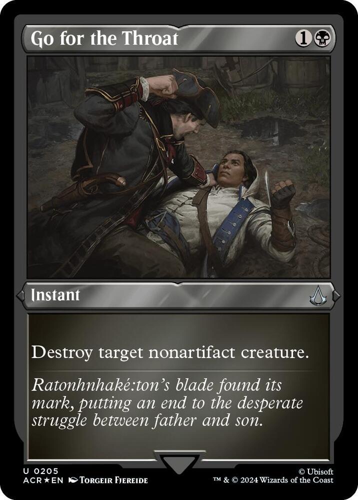 Go for the Throat (Foil Etched) - Universes Beyond: Assassin's