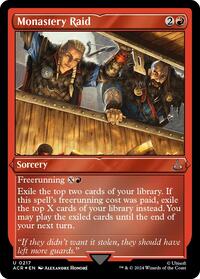Monastery Raid (Foil Etched) - Universes Beyond: Assassin's Creed - Magic: The Gathering card