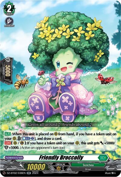 Friendly Broccolly - DZ-BT02: Illusionless Strife - Cardfight