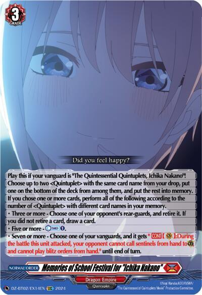 Memories of School Festival for "Ichika Nakano" (EXC)