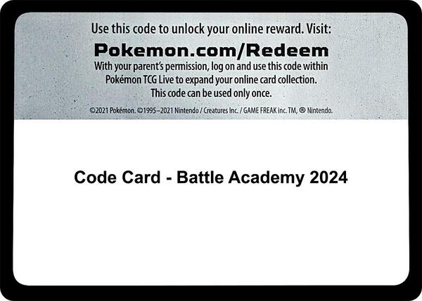 Code Card - Battle Academy 2024