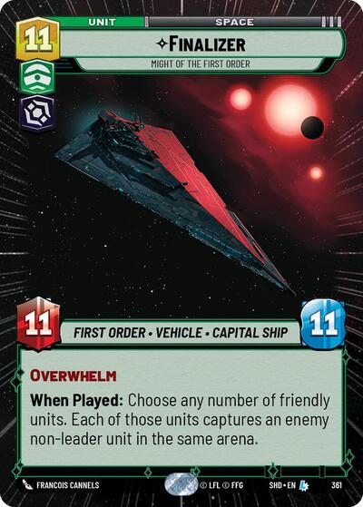 Finalizer - Might of the First Order (Hyperspace) — Foil Shadows of the Galaxy Legendary Star Wars Unlimited card — value and price