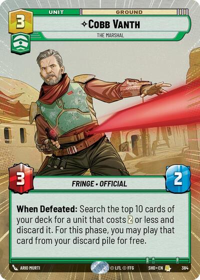 Cobb Vanth - The Marshal (Hyperspace) Shadows of the Galaxy card price