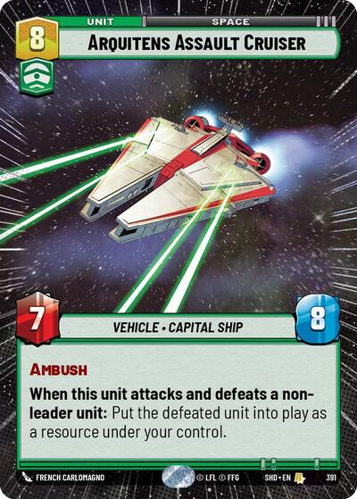 Arquitens Assault Cruiser (Hyperspace) Shadows of the Galaxy card price