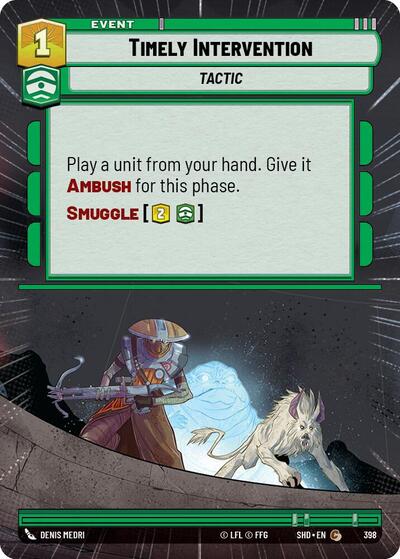 Timely Intervention (Hyperspace) Shadows of the Galaxy card price