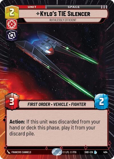 Kylo's TIE Silencer - Ruthlessly Efficient (Hyperspace) card