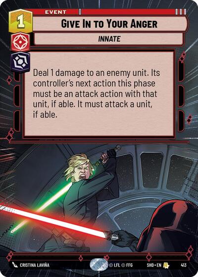 Give In to Your Anger (Hyperspace) card