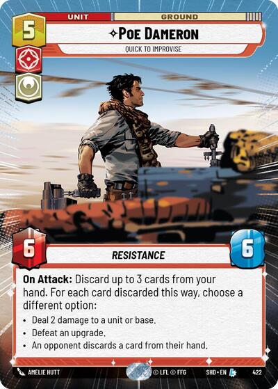 Poe Dameron - Quick to Improvise (Hyperspace) card