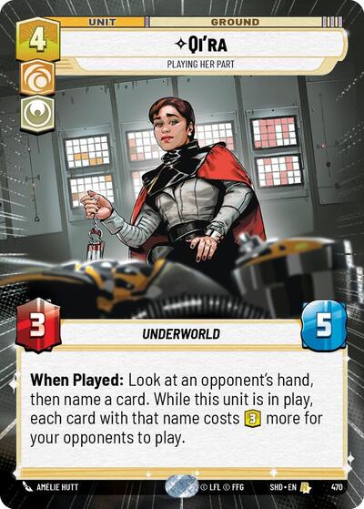 Qi'ra - Playing Her Part (Hyperspace) Shadows of the Galaxy card price