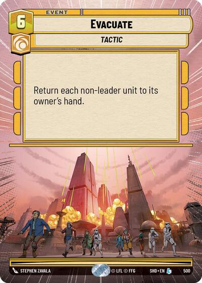 Evacuate (Hyperspace) Shadows of the Galaxy card price