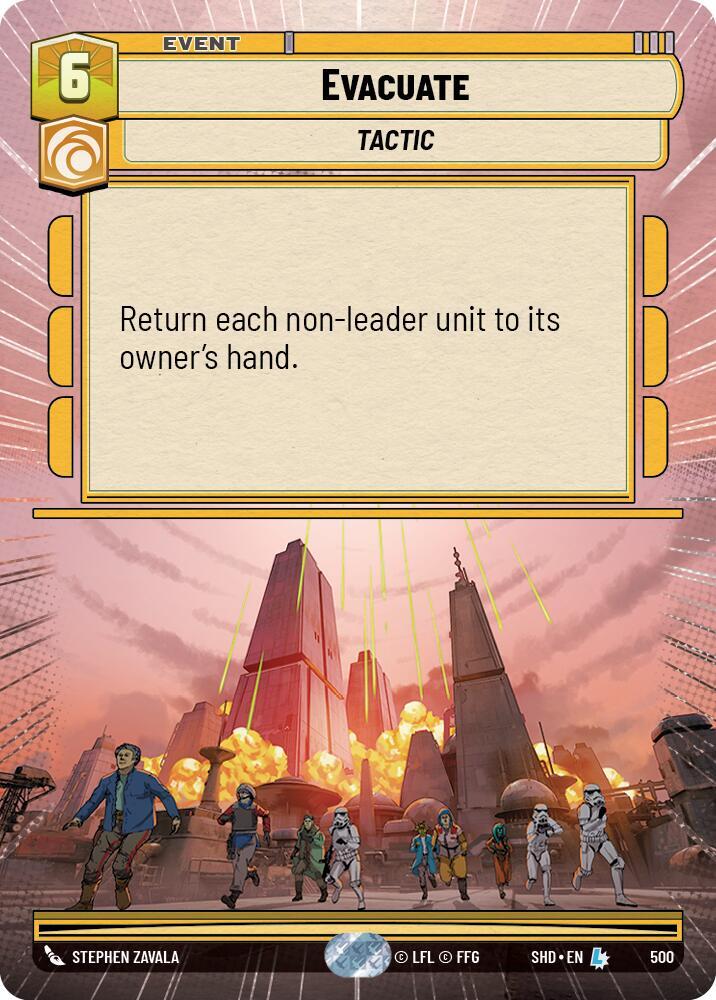 Evacuate (Hyperspace) 500 card
