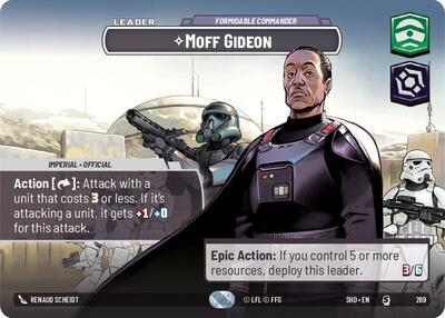 Moff Gideon - Formidable Commander (Showcase) Shadows of the Galaxy card price