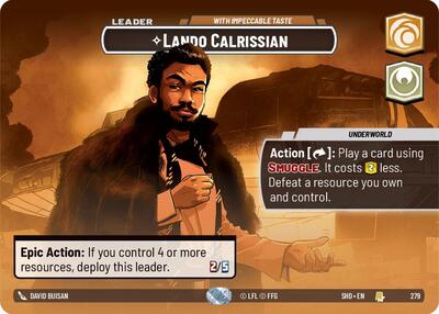 Lando Calrissian - With Impeccable Taste (Showcase) Shadows of the Galaxy card price